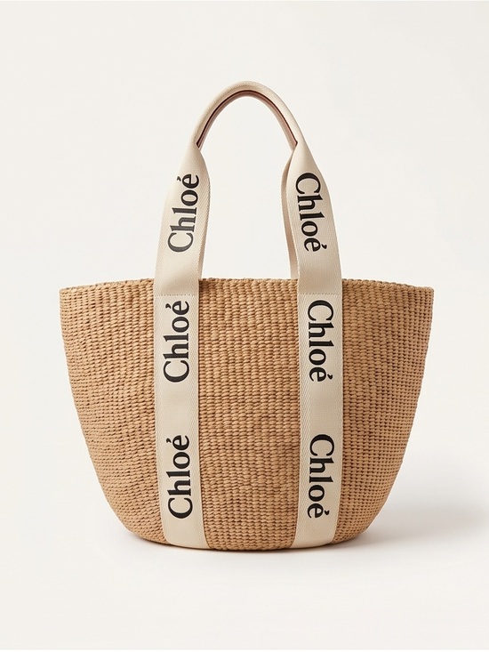 Chloe Handbags - Authentic Chloe x Mifuko Woody Large raffia tote